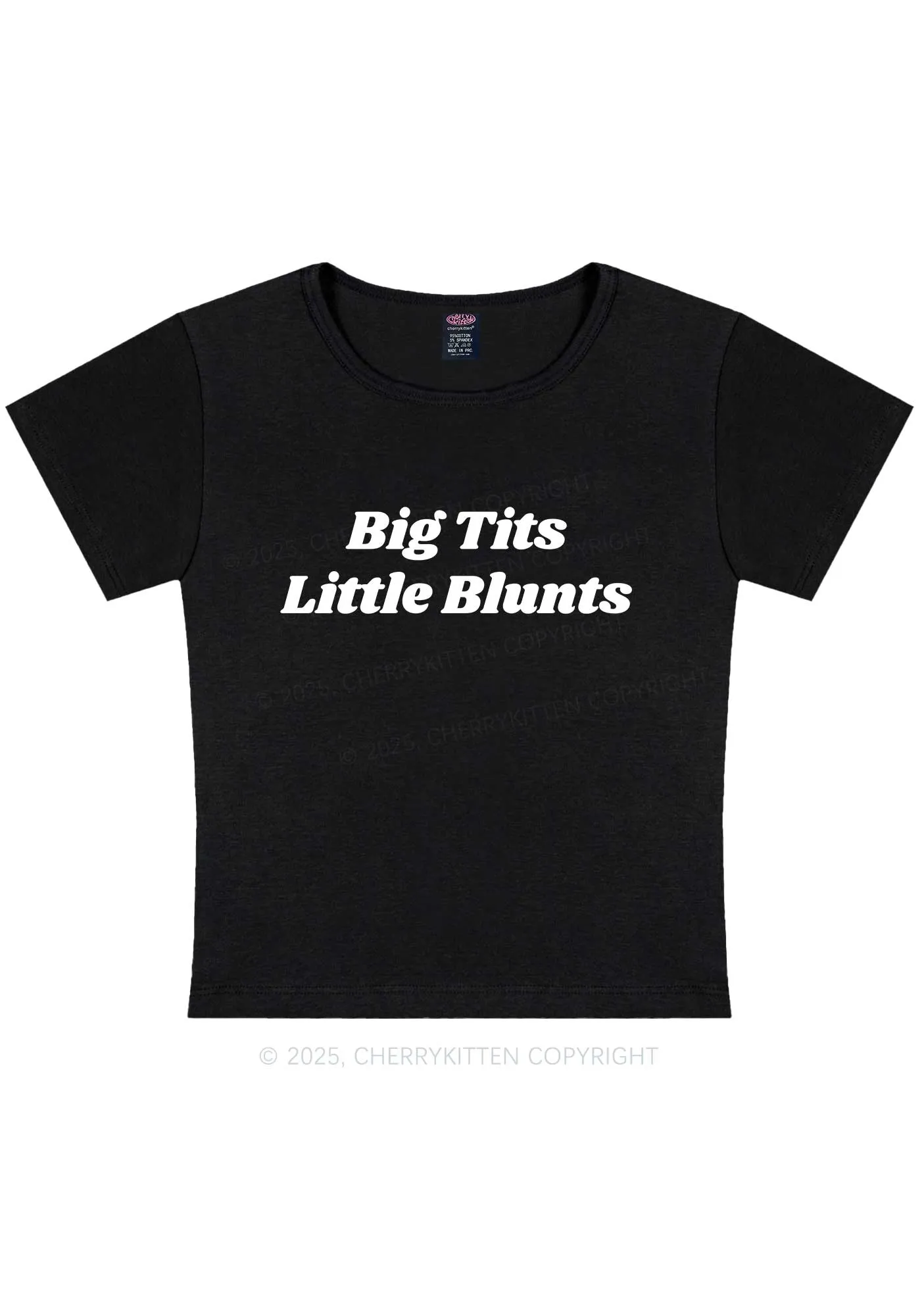 Big Txts Little Blunts Y2K Baby Tee Cherrykitten