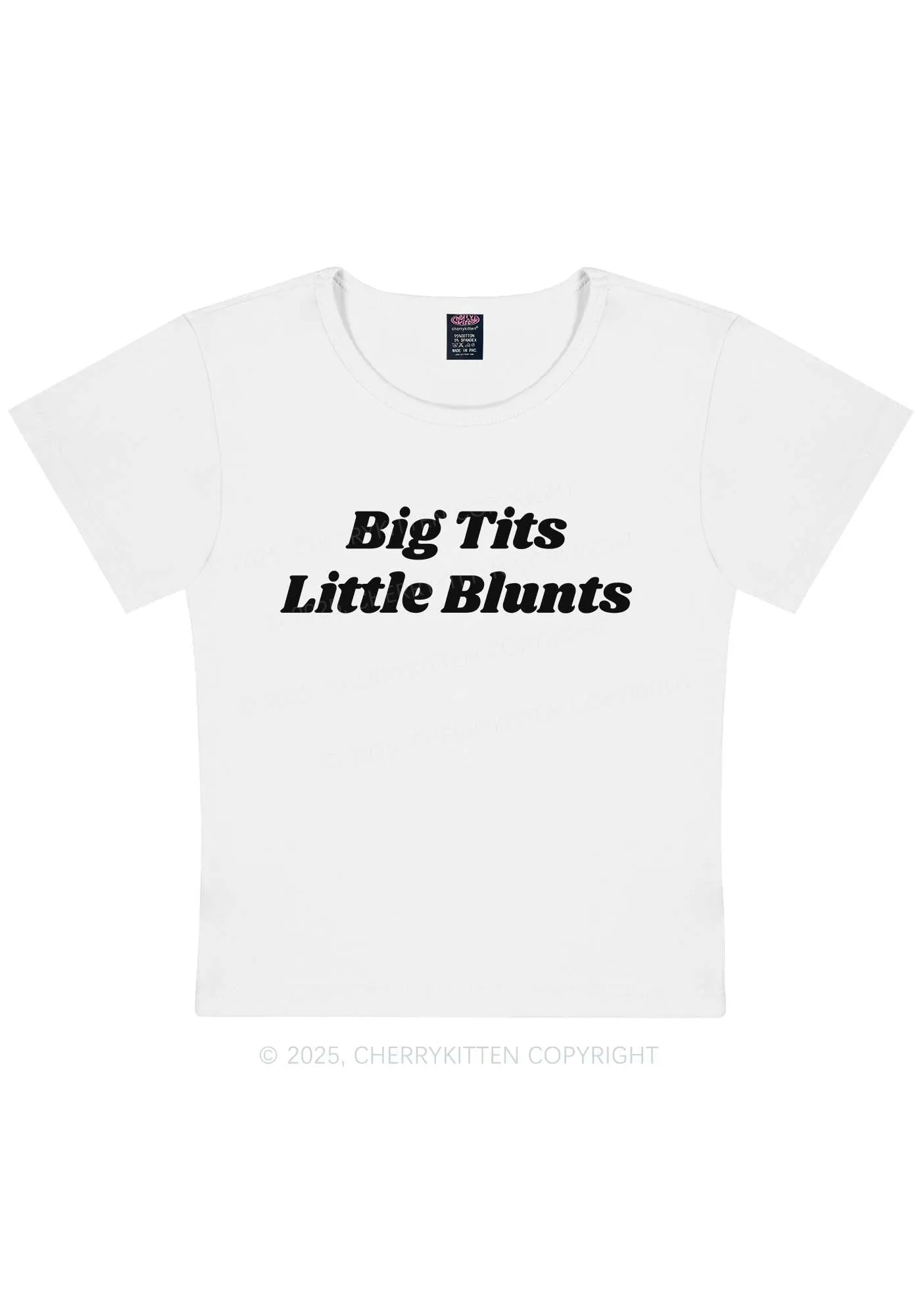 Big Txts Little Blunts Y2K Baby Tee Cherrykitten