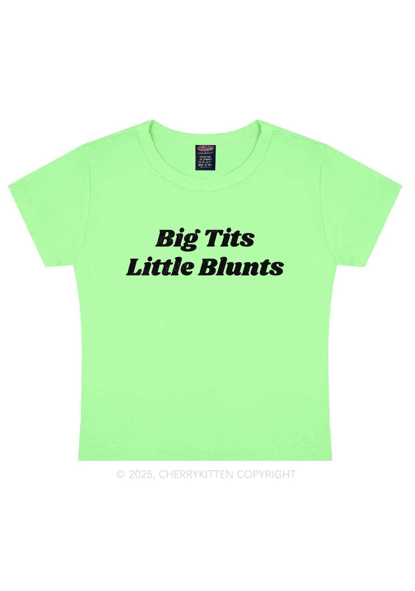 Big Txts Little Blunts Y2K Baby Tee Cherrykitten