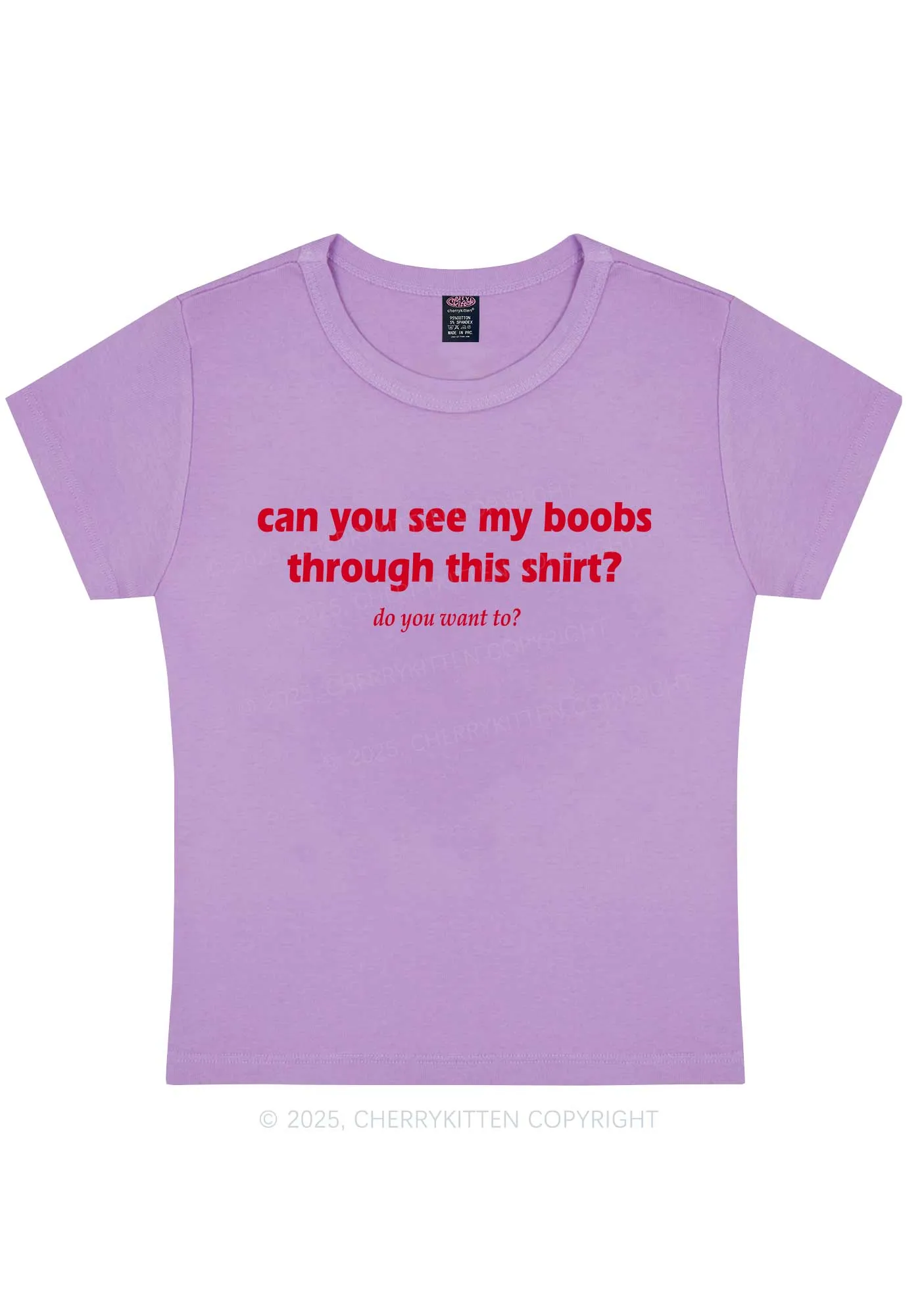 Can You See Me Y2K Baby Tee Cherrykitten