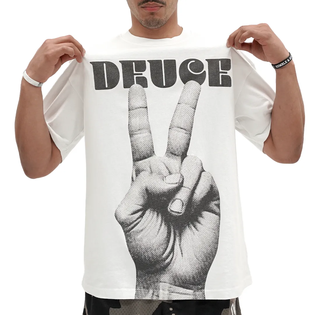Deuce Peace Hand Tee | White