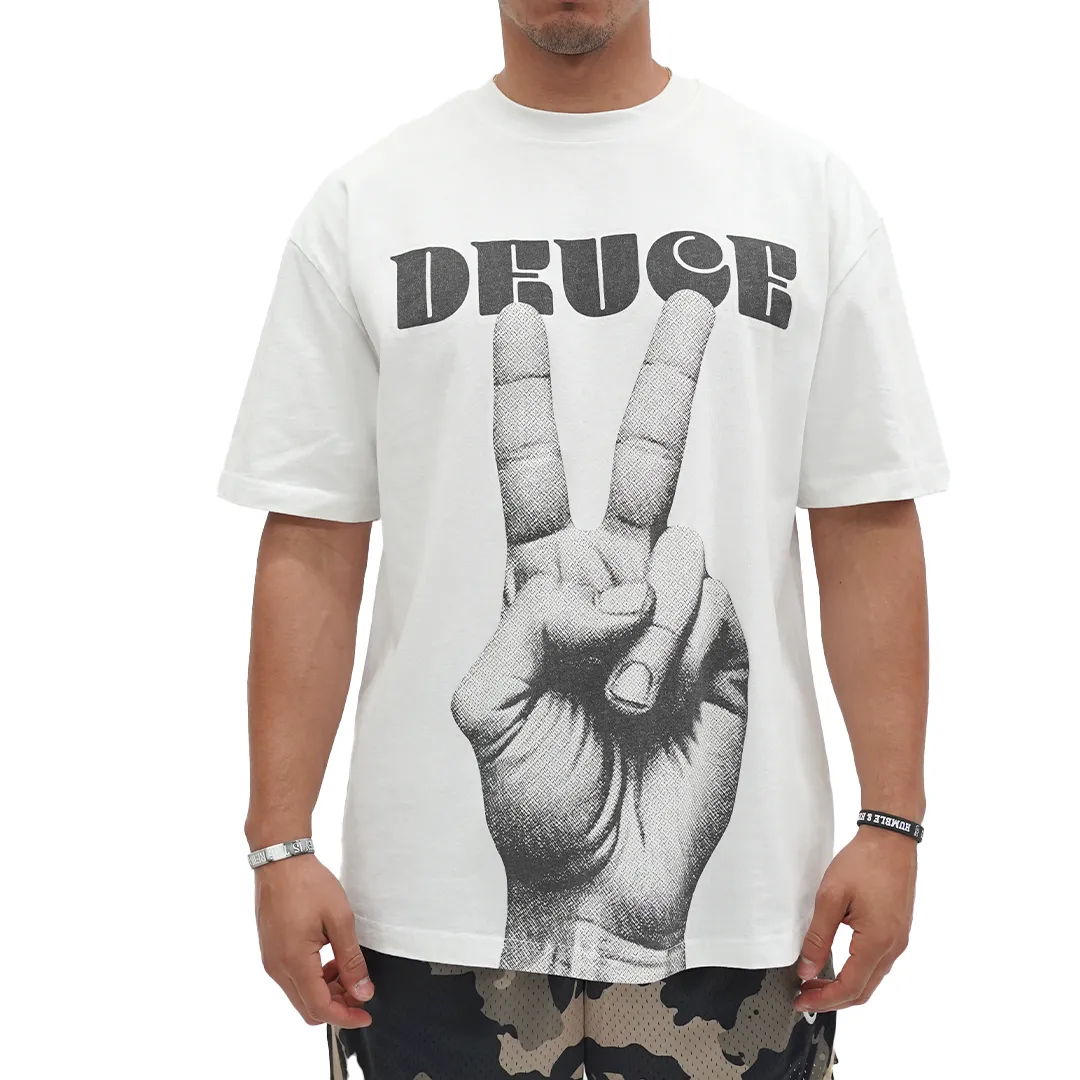 Deuce Peace Hand Tee | White