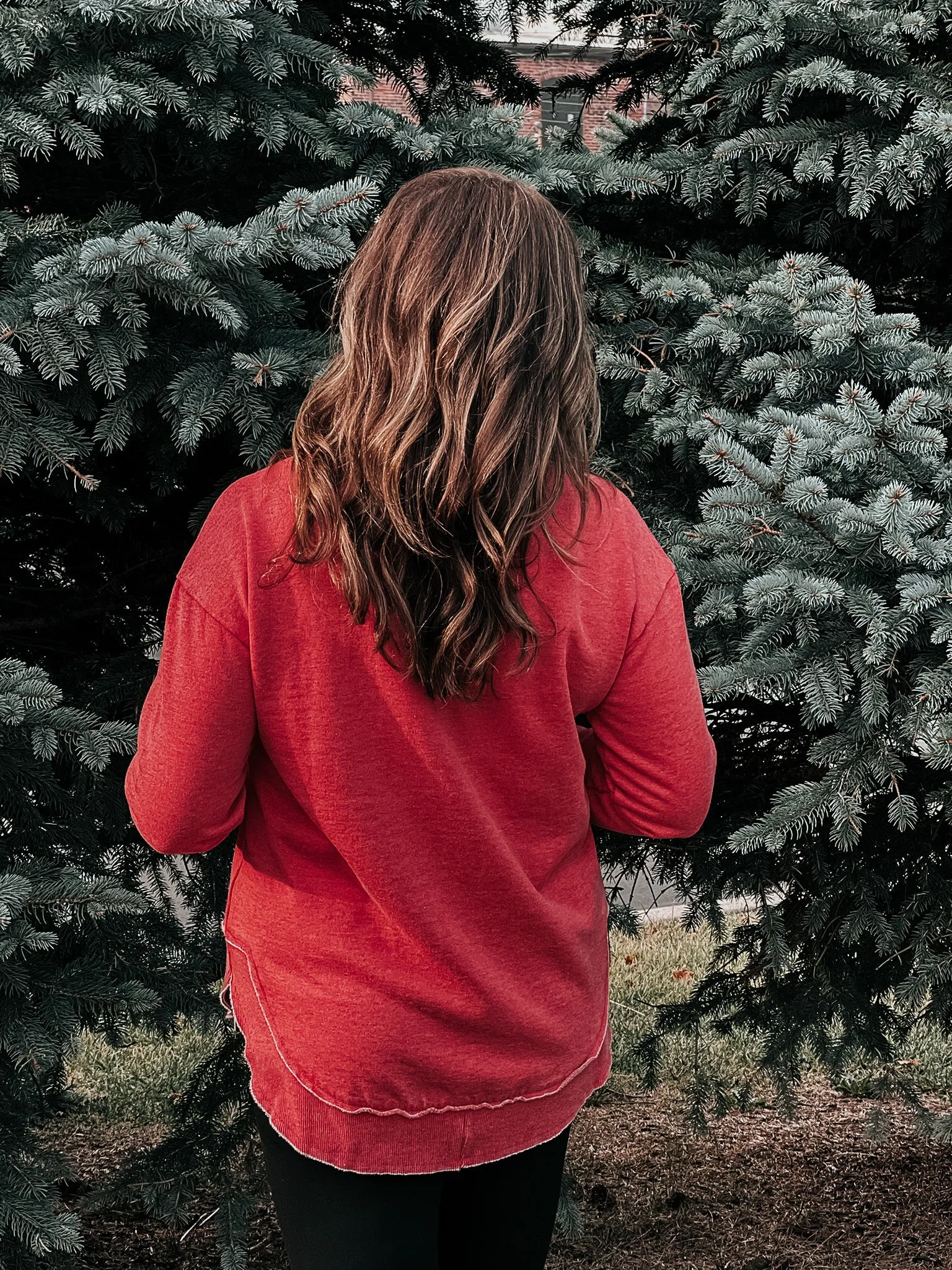 Embroidered Trees Sweatshirt
