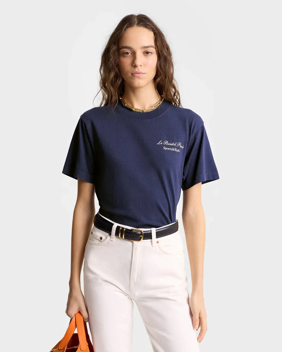 Faubourg T Shirt  - Navy Cream