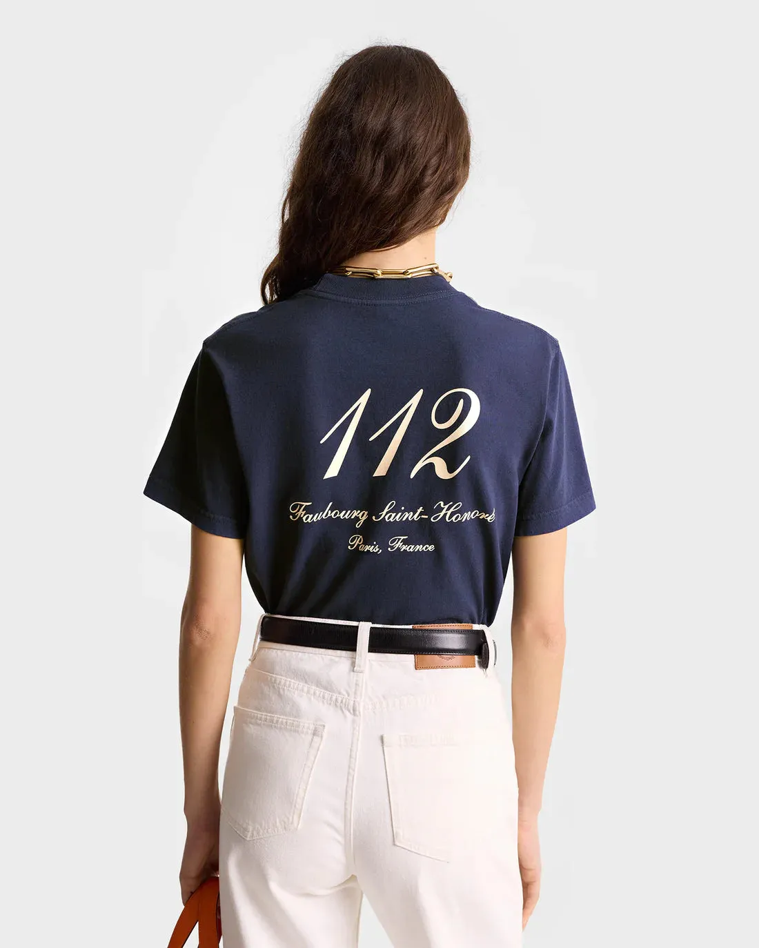 Faubourg T Shirt  - Navy Cream