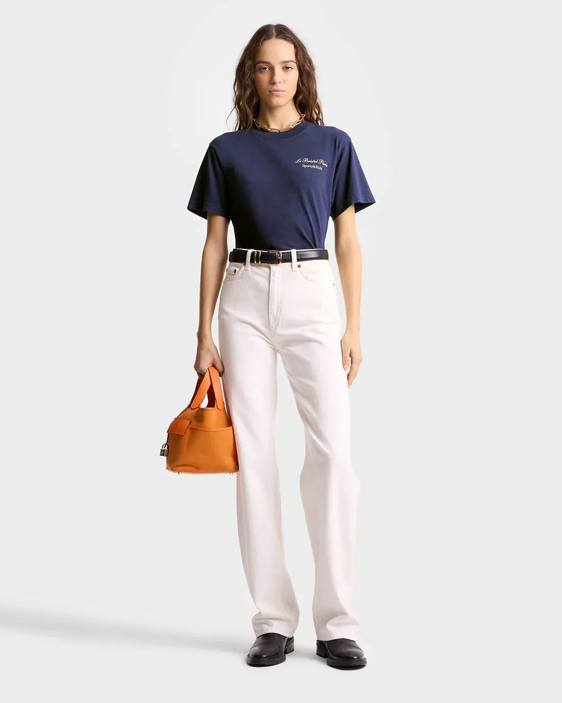 Faubourg T Shirt  - Navy Cream