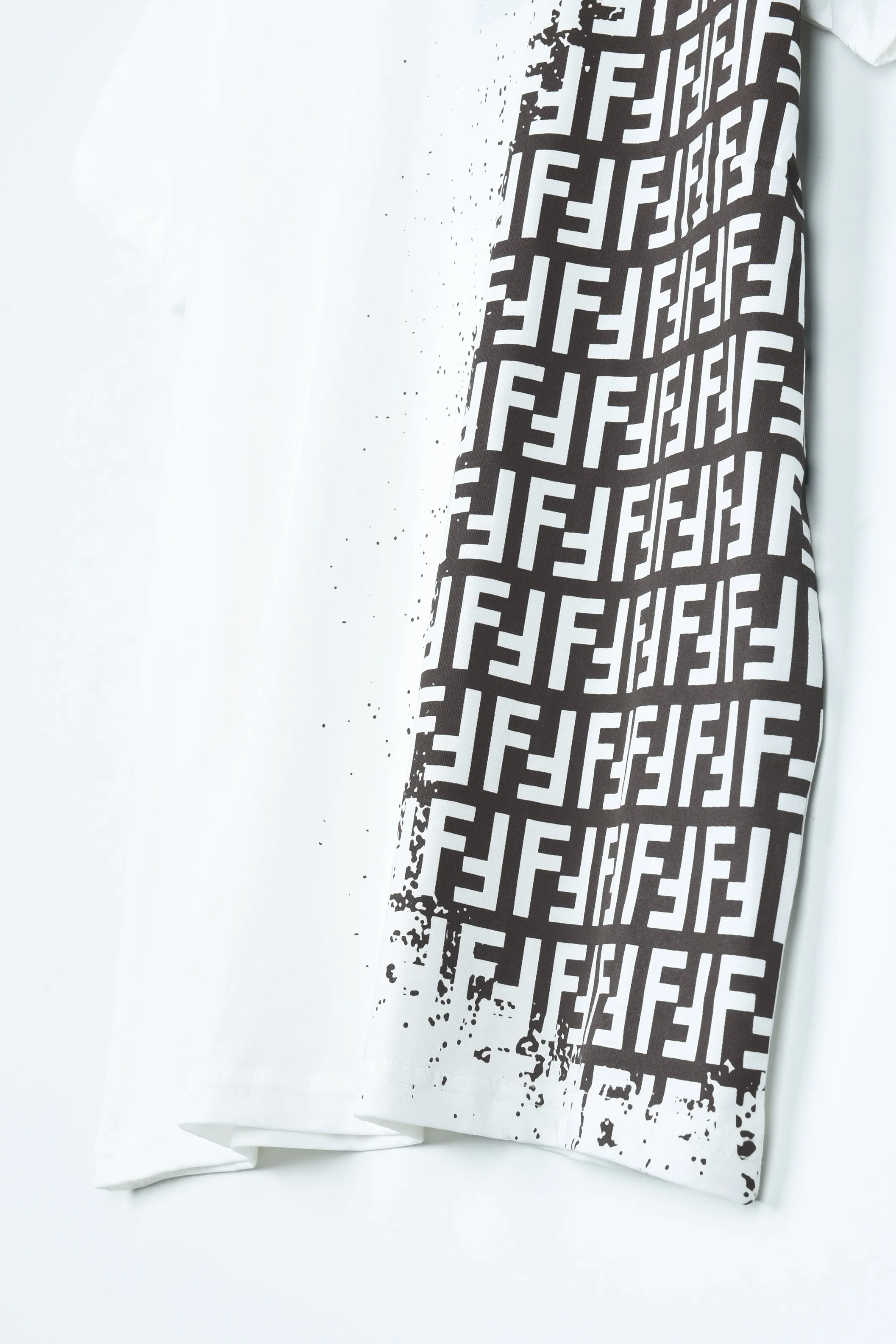 FENDI IKAT-EFFECT FF MOTIF TEE