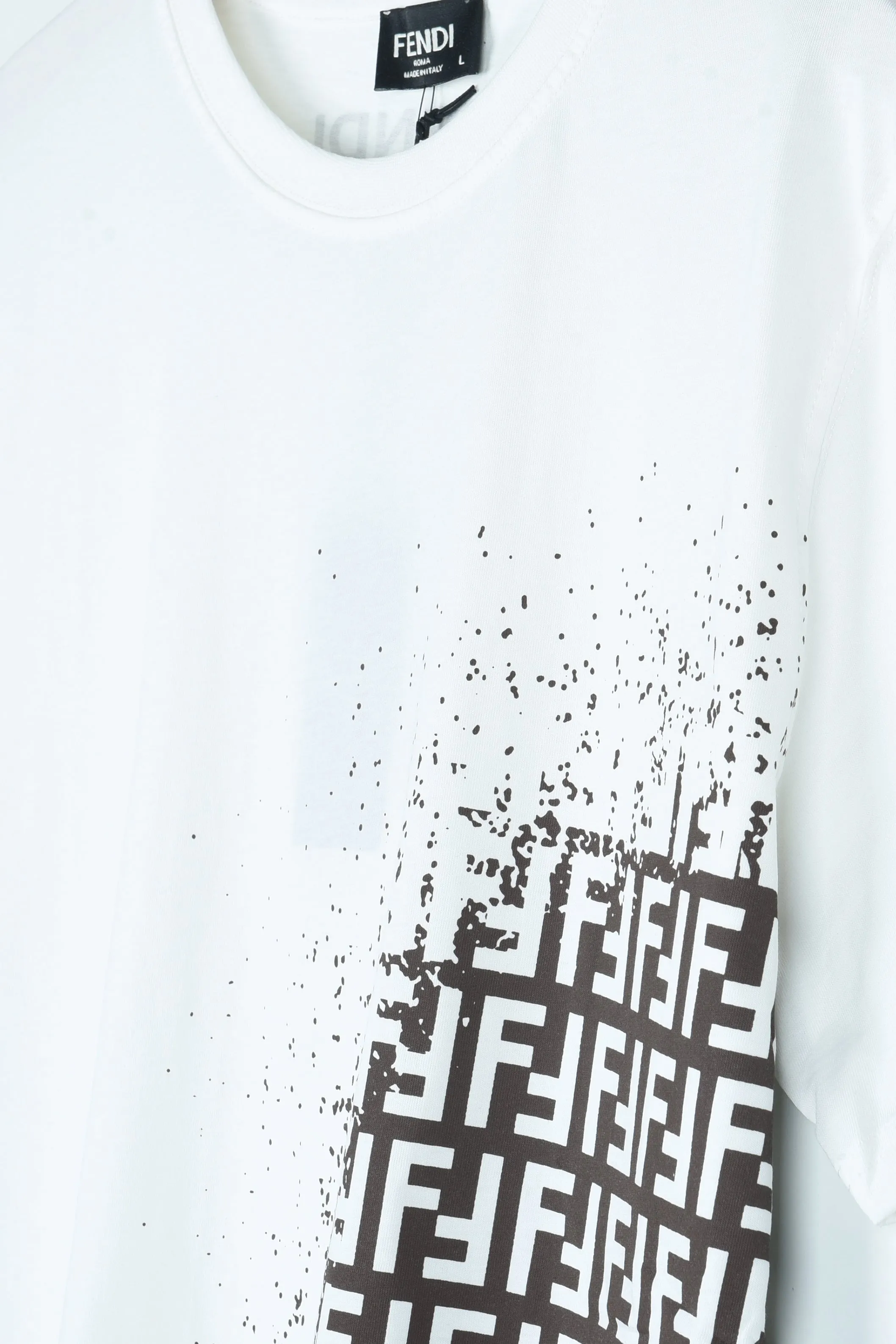 FENDI IKAT-EFFECT FF MOTIF TEE