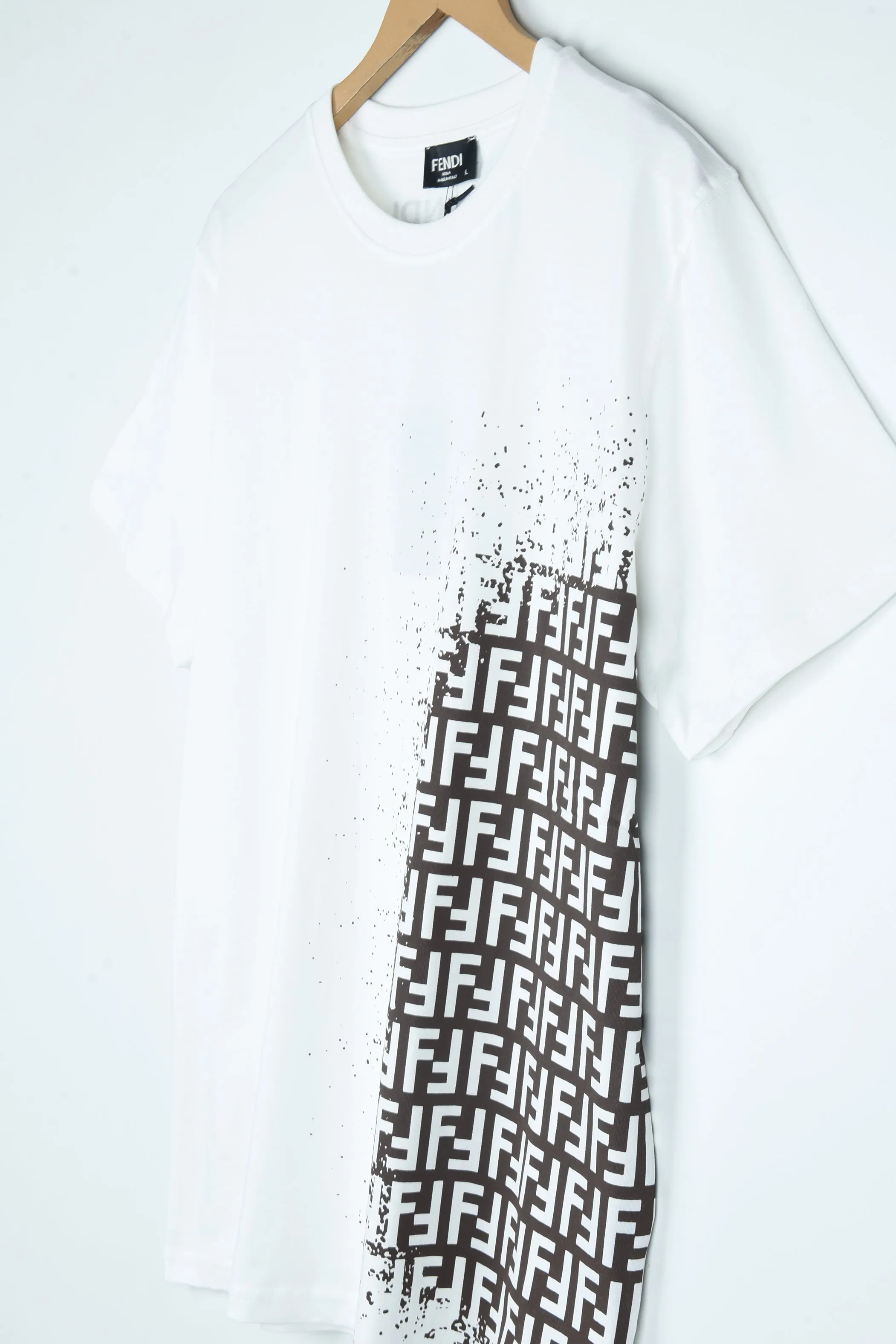 FENDI IKAT-EFFECT FF MOTIF TEE