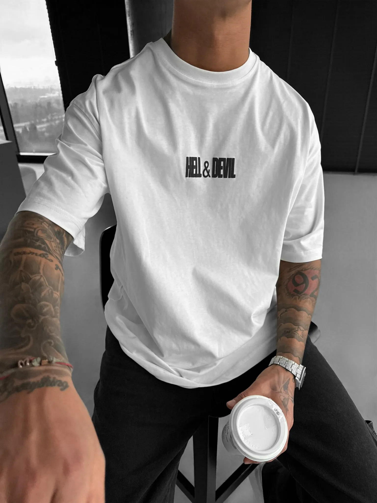Hell Is Empty - White - Oversized T Shirt