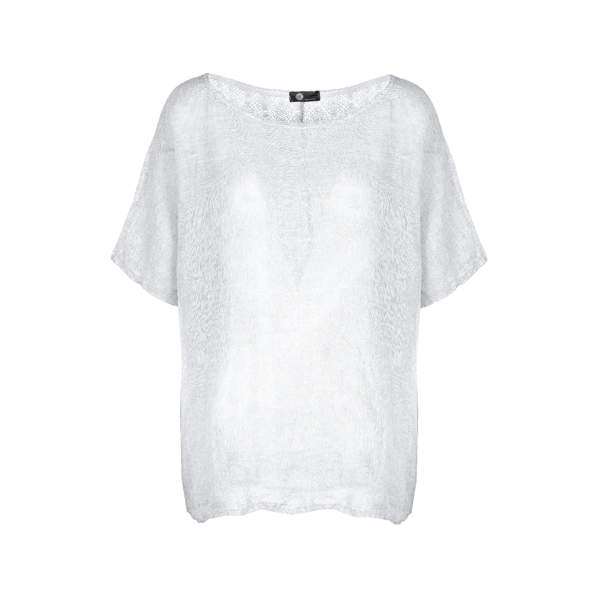 M Made in Italy  Women's Woven and Knitted Half Sleeve Top