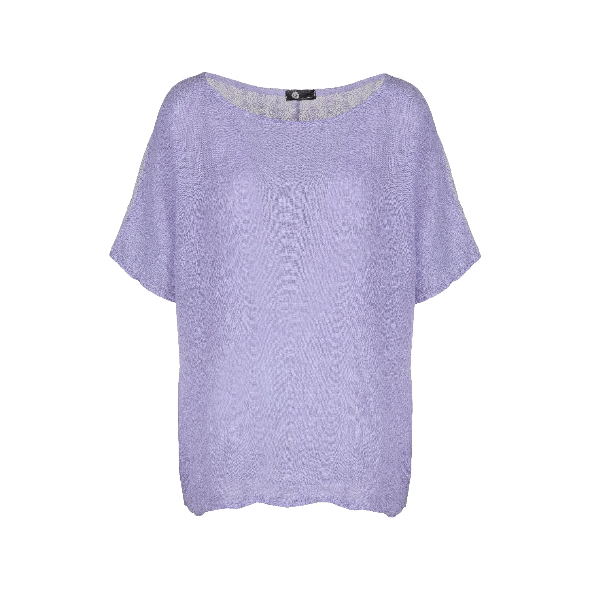 M Made in Italy  Women's Woven and Knitted Half Sleeve Top