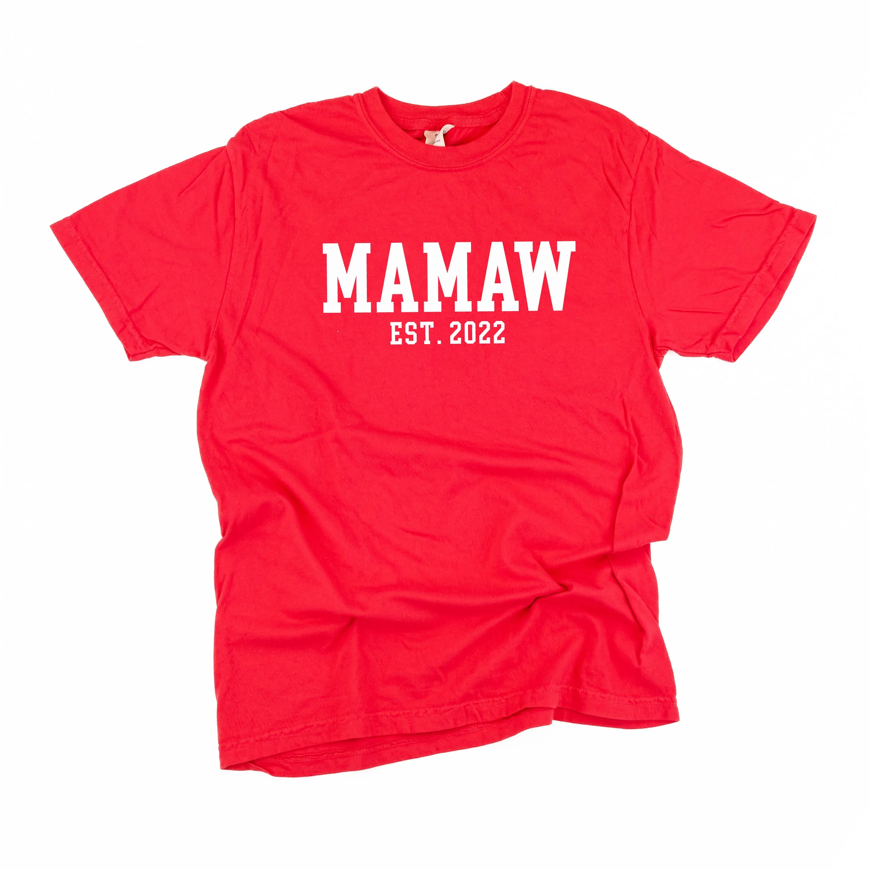 Mamaw - EST. (Select Your Year) - SHORT SLEEVE COMFORT COLORS TEE