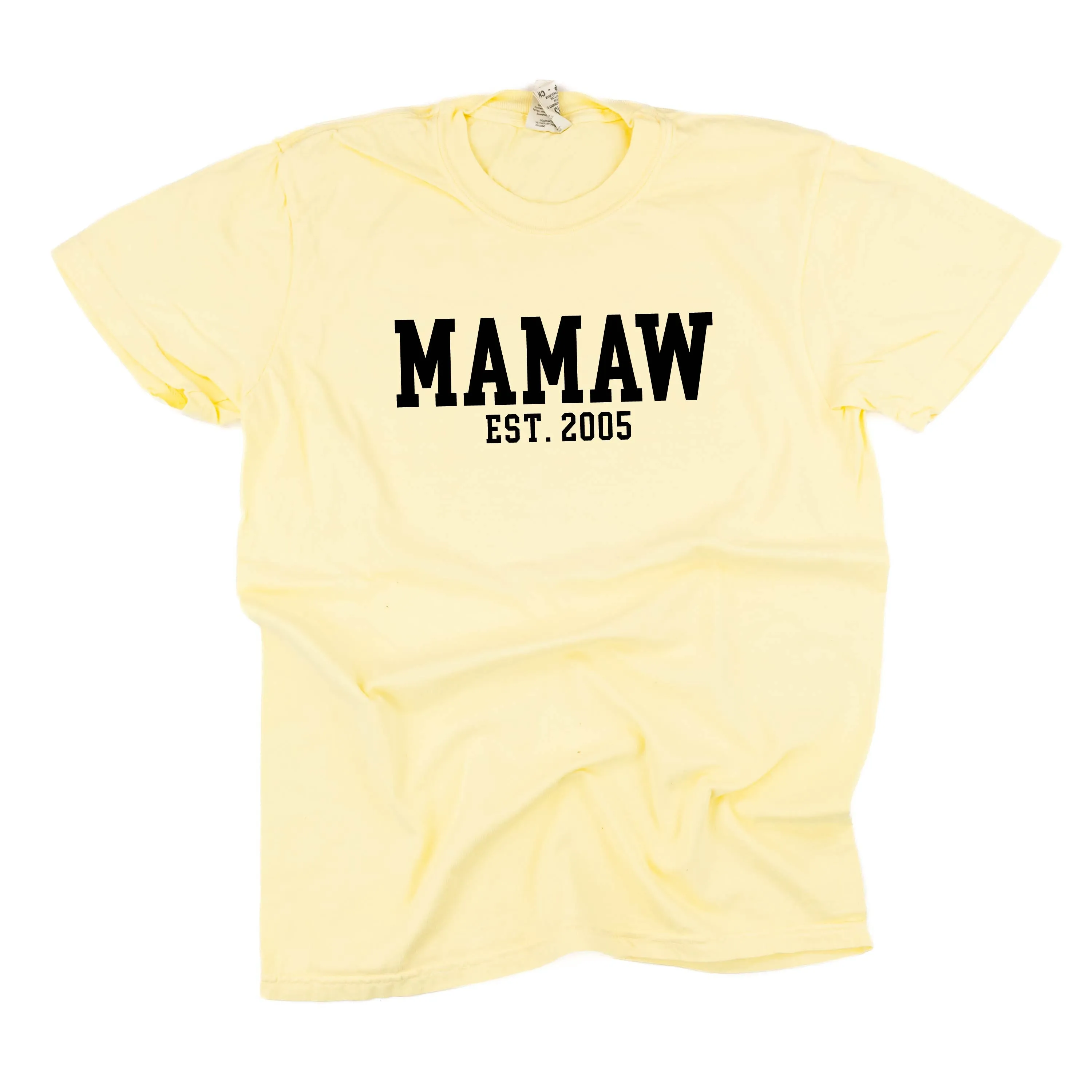 Mamaw - EST. (Select Your Year) - SHORT SLEEVE COMFORT COLORS TEE