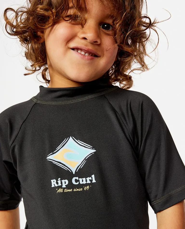 Micro Waves Short Sleeve UV Rashguard - Boys (1-8 Years)