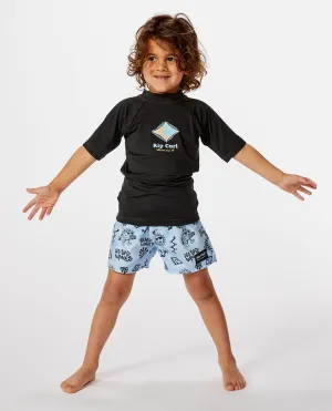 Micro Waves Short Sleeve UV Rashguard - Boys (1-8 Years)