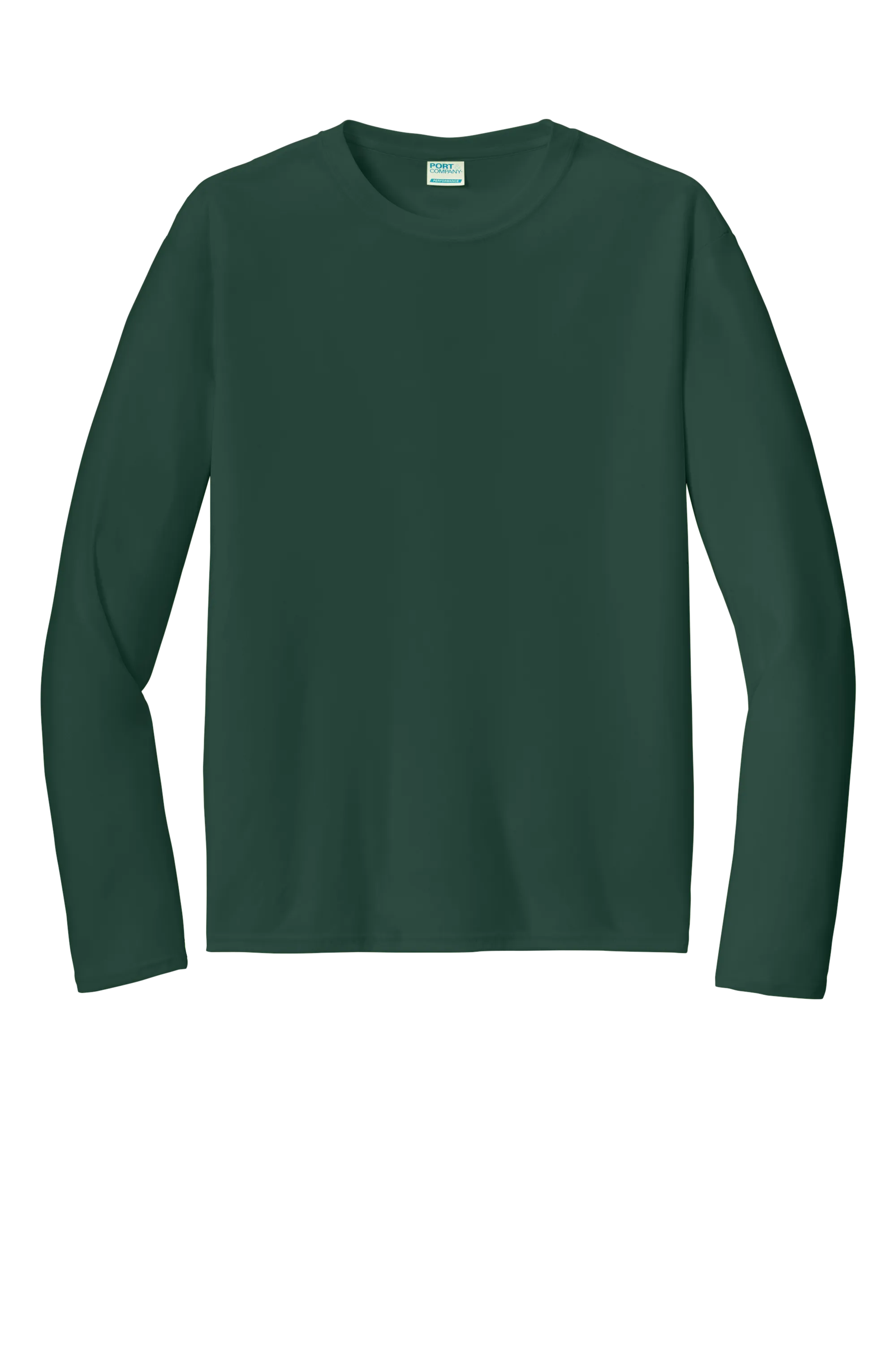 Port & Company® Long Sleeve Performance Tee - Dark Green