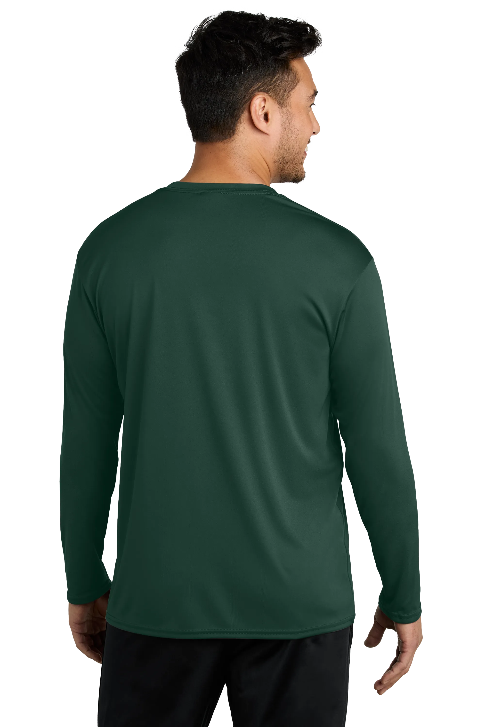 Port & Company® Long Sleeve Performance Tee - Dark Green