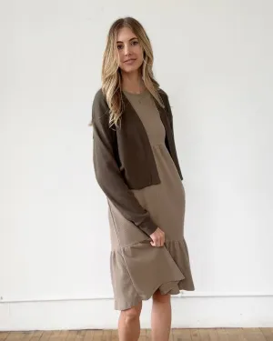 PREORDER waffle knit cardigan in Crocodile