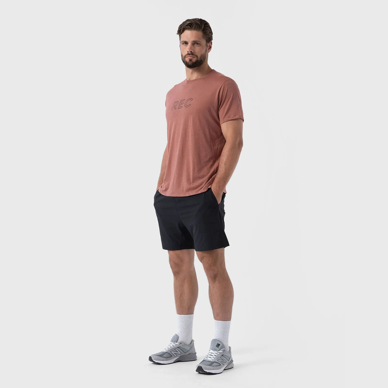 REC GEN - Men's Edge Oxy Tee - Terracotta