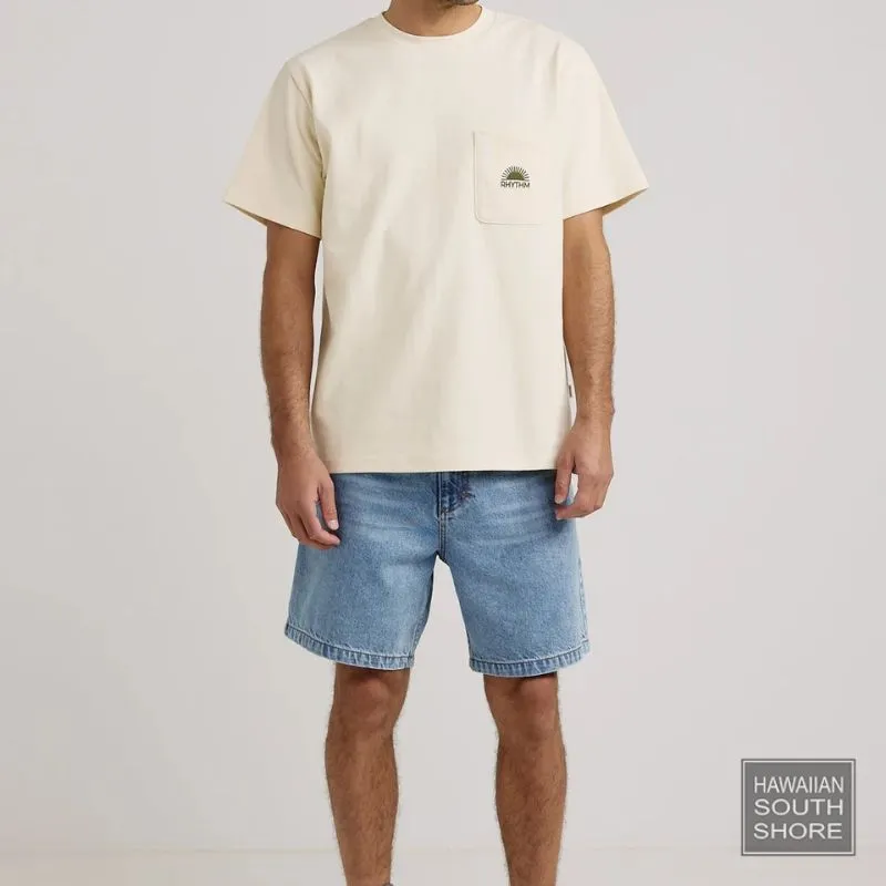 RHYTHM T-Shirt Heavy Vintage Pocket Emblem (Small - XLarge) Natural