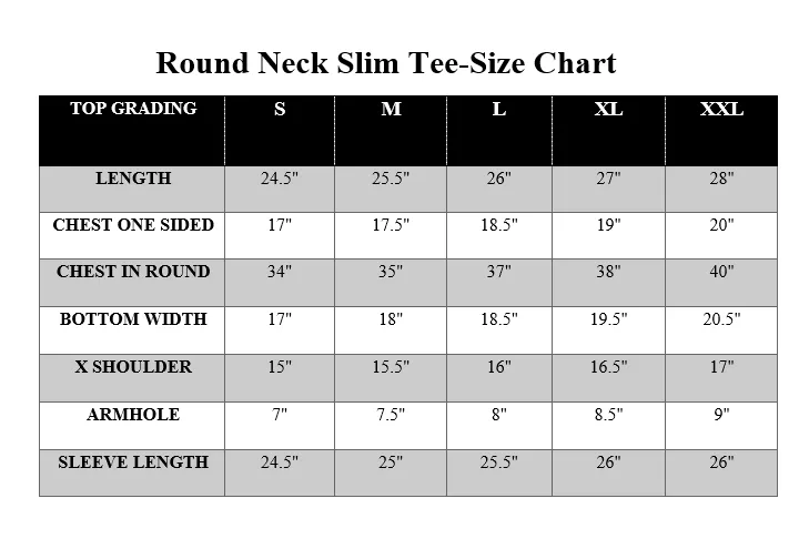 Round Neck Slim Tee-White