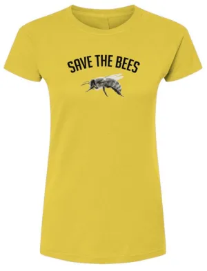Save The Bees  -  Womens Fine Jersey T-Shirt