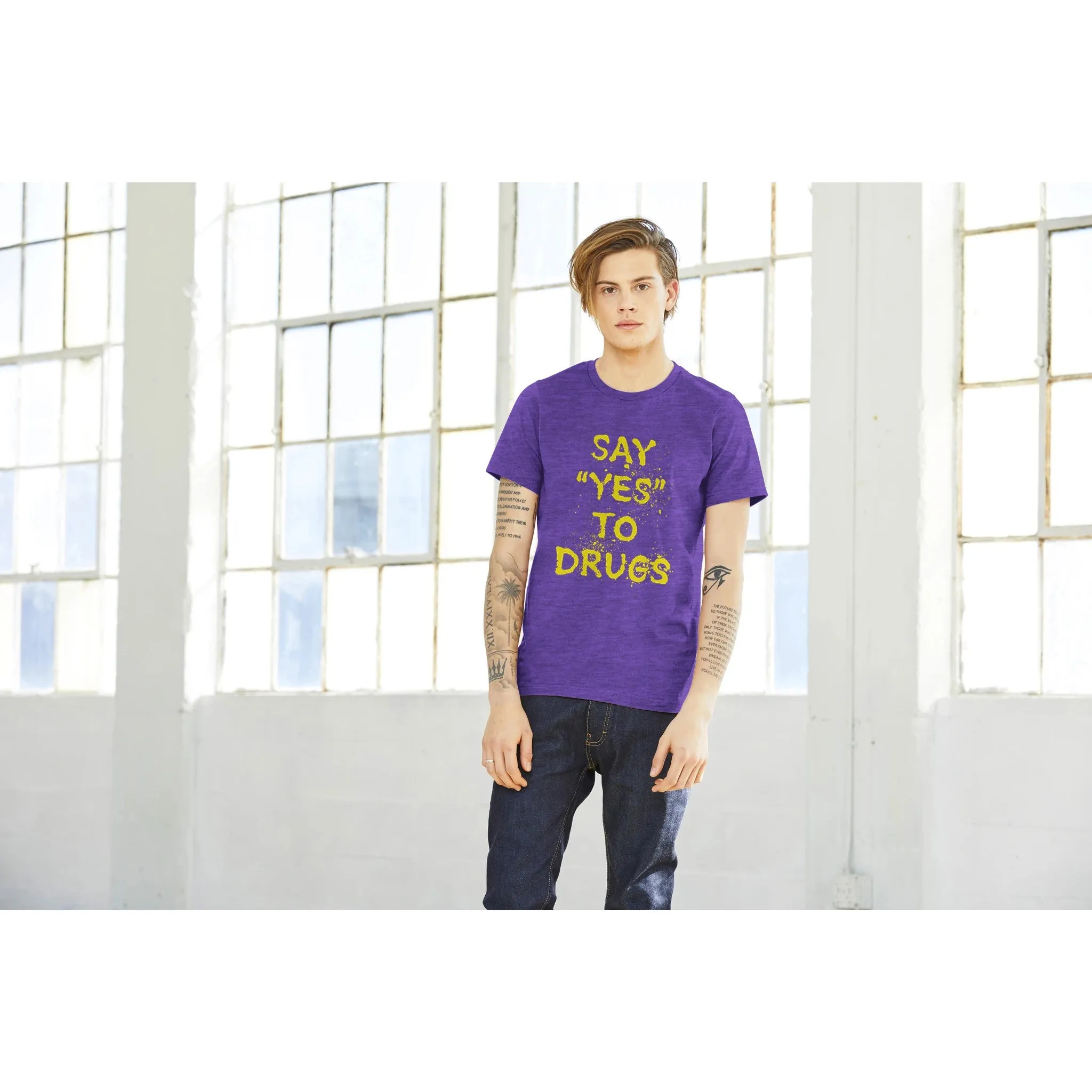 Say "YES" to Drugs  -  Premium Unisex Crewneck T-shirt