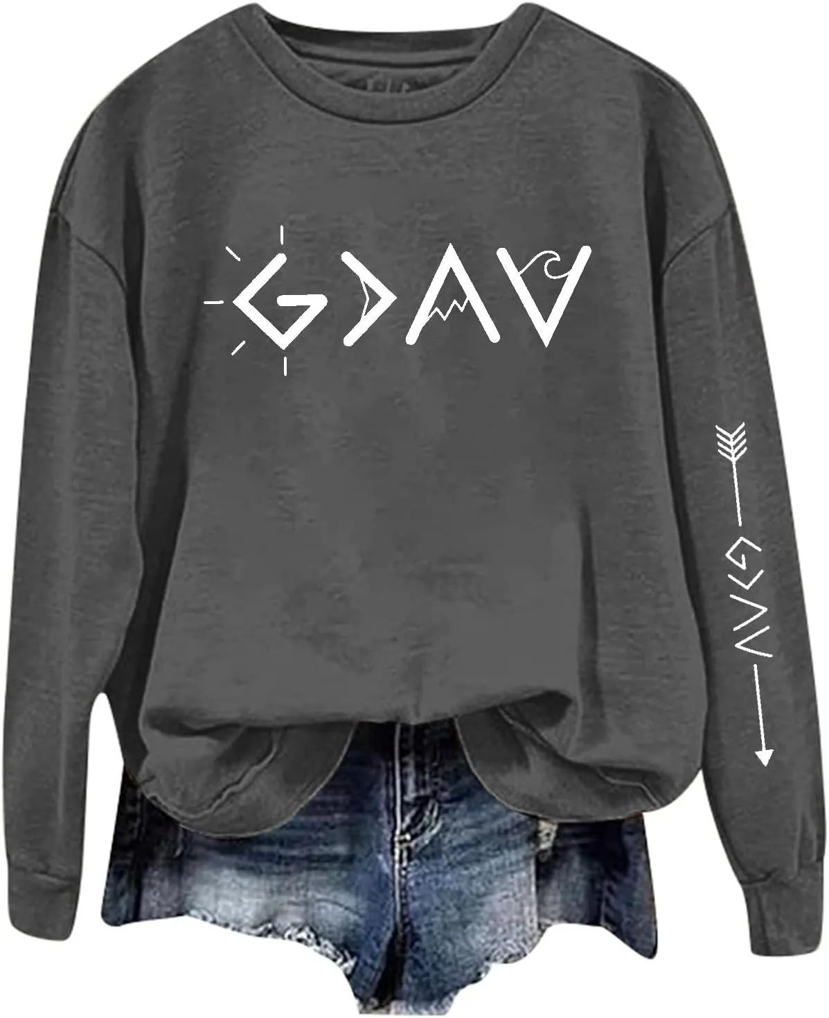 Womens Sweatshirt Trendy Casual Comfort Tshirts Drop Shoulder Long Sleeve Round Neck Oversized Sweatshirts Outfits